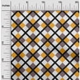 thumbnail image 1 of oneOone Cotton Cambric Dusty Brown Fabric Argyle Check Craft Projects Decor Fabric Printed By The Yard 56 Inches Wide, 1 of 4