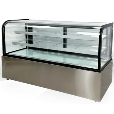 NSF 72 in. Refrigerated Bakery Refrigerator Case 22 Cu.Ft. Tempered Glass Door Refrigerated Display
