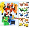 thumbnail image 4 of Figuras de acción de deformación de dinosaurios combinadas Gogo Dino Engineering Vehicle Team Mecha Gogoking Robot Transform 5 en 1 LUCKY Toys, 4 of 5
