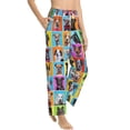 thumbnail image 2 of Xecao Cute Dogs Collage Women's Straight Lounge Pajama Pants: The Epitome of Relaxed Sleepwear, 2 of 9