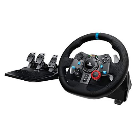 Logitech Dual-Motor Feedback Driving Force G29 Gaming Racing Wheel with Responsive Pedals for PlayStation 5, PlayStation 4 and PlayStation 3 - Black