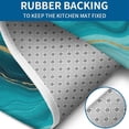 thumbnail image 4 of Teal Gold Wave Marble Pattern Bathroom Rugs Sets 3 Piece,Toilet Cover Set,Absorbent Non Slip Bathroom Mats Sets with U-Shaped Contour Rug Toilet Rug Set, 4 of 5