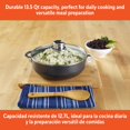 thumbnail image 5 of IMUSA 13.5qt Charcoal Aluminum Nonstick Caldero with Glass Lid, Black, 5 of 9