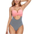 thumbnail image 1 of Traje de baño cómodo de color sólido para mujer Traje de baño de cintura alta OAVQHLG3B Store lin121212, 1 of 4