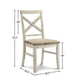 thumbnail image 3 of New Classic Furniture Somerset 19" Wood Side Chair in Vintage White (Set of 2), 3 of 7