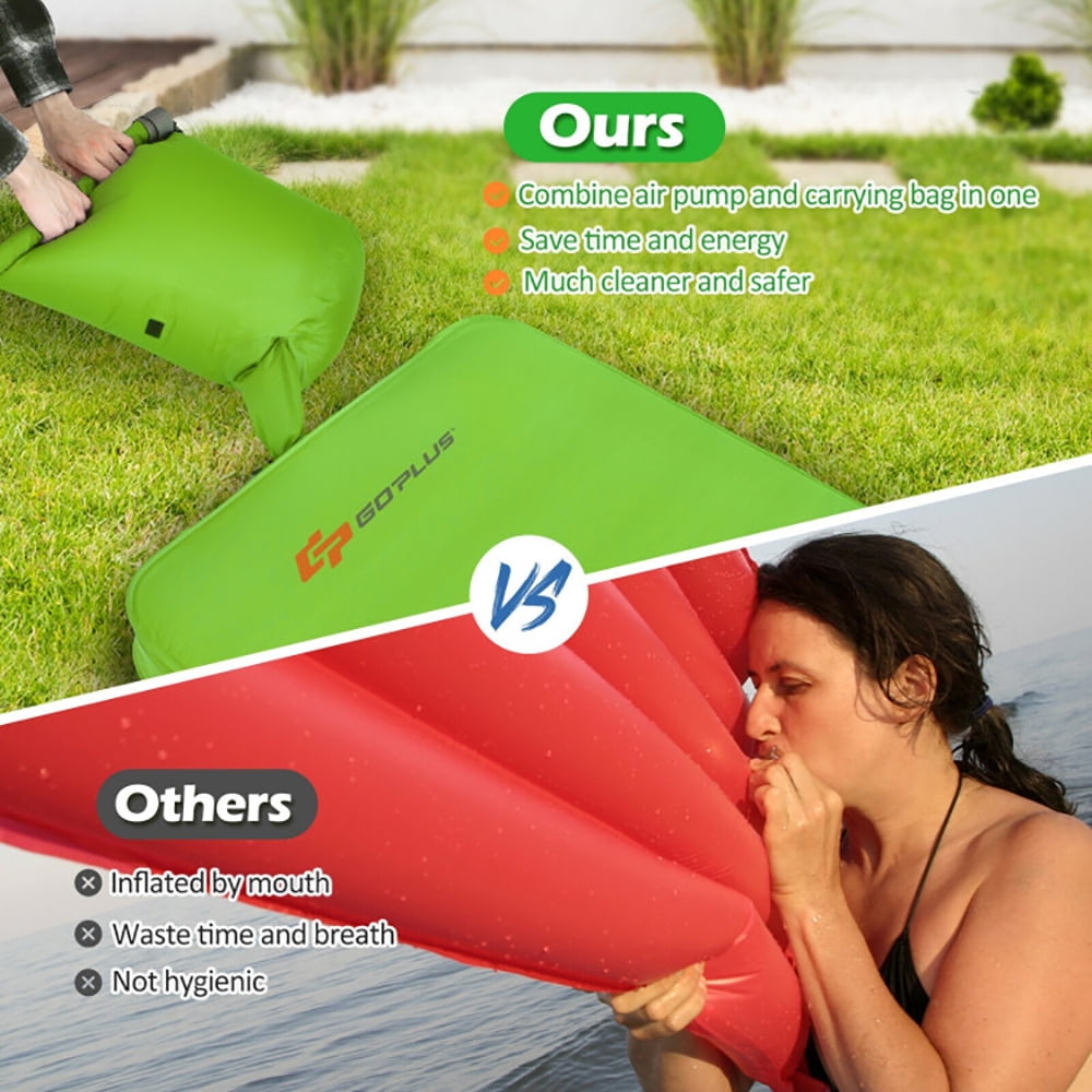 Aimee Lii Self Inflating Folding Camping Sleeping Mattress with Carrying Bag, Outdoor Portable Camping Bed for Travel, Green Aimee Lii Self Inflating Folding Camping Sleeping Mattress with Carrying Bag, Outdoor Portable Camping Bed for Travel, Green