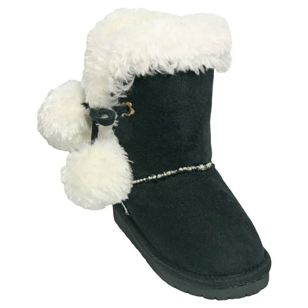 Kids Dawgs Microfiber Side Tie Boots Black Size 12 13