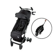 Babyroues Traveler Stroller, Fits In Airplane Overhead Bin, Large Canopy, Full Recline, One Hand Pull Handle, Weighs ONLY 10LBS, Compact, Perfect From Newborn To 4 Years Old (Black)