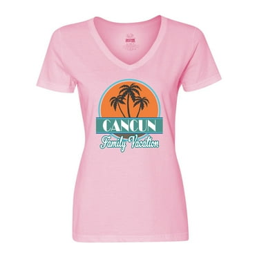 Inktastic Cancun Family Vacation Matching Women's V-Neck T-Shirt