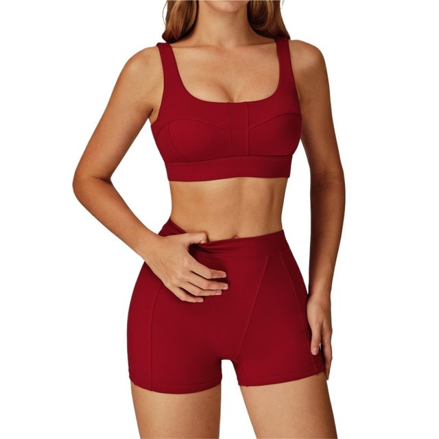 Conjuntos de entrenamiento for mujer, 2 piezas, sujetador deportivo, camiseta sin mangas, polainas de cintura alta, gimnasio, Yoga, ropa activa, Top de entrenamiento for mujer