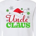 thumbnail image 4 of Inktastic Uncle Claus with Christmas Santa Hat and Snowflakes Long Sleeve T-Shirt, 4 of 5