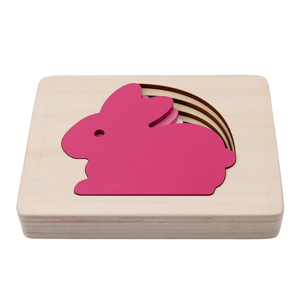 3d Wooden Puzzle Toys For Kids Adults Wooden Animal Rabbit Model Puzzle