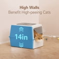 thumbnail image 2 of XL Stainless Steel Litter Box, Metal Cat Litter Box with Lid for Large Cats & Multiple Cats, Odor Control, Anti-Leak & Easy Clean, Rectangle Lid, 2 of 6