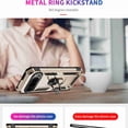thumbnail image 5 of Dteck Case for Google Pixel 9 Pro / 9, with Finger Ring Holder Kickstand, Military Grade Stand Cover Phone Cases Compatible for Google Pixel 9 Pro / 9, Gold, 5 of 7