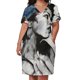 thumbnail image 3 of Vestido holgado con bolsillos y retrato homenaje a Lauryn Hill en azul Miseduion, vestidos de fiesta 2025, vestido de noche para mujer, vestidos de noche para mujer, 3 of 7