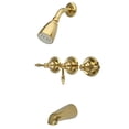 thumbnail image 1 of Kingston Brass KB232KL Trois Poignées Baignoire et Robinet de Douche, 1 of 3