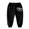thumbnail image 3 of YUEHUA Girls' Sweatpants Super Soft Athletic Performance Pants Wide Leg Drawstring Baggy Pants Athletic Joggers Sweat Trousers, Size 7-8 Years, 3 of 6