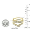 thumbnail image 5 of Dazzlingrock Collection 0.32 Carat (ctw) 14K Round Diamond Ladies Wedding Double Guard Ring 1/3 CT, Yellow Gold, Size 8, 5 of 7