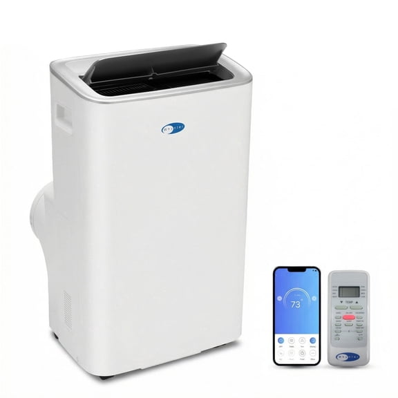 Whynter 10000 BTU SACC Dual Hose Portable Air Conditioner, 13000 BTU ASHRAE, Inverter AC with WiFi, Cools up to 500 Sq Ft, ARC-1280WX