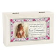 thumbnail image 3 of First Communion Girl Praying Rejoice Matte Ivory Jewelry Music Box Plays Jesus Loves Me, 3 of 3