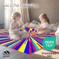 thumbnail image 4 of ODIKA 5'x7' Machine Washable Non-Slip Area Rug, Energetic Prism Burst Floor Accent with Layered Stripes High Traffic Rug, Red, 396134, 4 of 5