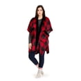 thumbnail image 1 of Safdie & Co. Jeté Tranquilité Rouge Noir Plaid, 1 of 2