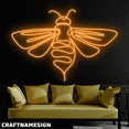 thumbnail image 2 of Craftnamesign Bee Line Art Neon Sign, Bedroom Wall Art, Coffee Store Wall Decor, 2 of 4