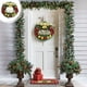 thumbnail image 1 of Corona navideña, adornos navideños, corona para árbol de Navidad, decoraciones colgantes, arreglos de escena, decoración navideña para colgar en la puerta, coronas, coronas decorativas navideñas, 1 of 7