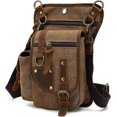 thumbnail image 1 of Canvas Drop Leg Bag Hiking Waist Pack Sling Crossbody Bag Shoulder Backpack Men Chest Bag Women Casual Daypacks for Outdoor, 1 of 5