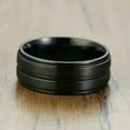 thumbnail image 6 of 8MM Black Matte Finished Male Band Men's Stainless Steel Trend Ring Size 7-12, 6 of 7