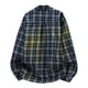thumbnail image 3 of Blusa y camisa de manga larga con cuello vuelto para hombre, blusa informal a cuadros a la moda con botones y cuello vuelto, blusa de poliéster para hombre, 3 of 3