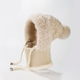 thumbnail image 3 of RKSTN Knitted Hat, Bib, One-Piece Pullover, Khaki, 3 of 8