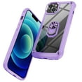 thumbnail image 2 of ELEHOLD for Apple iPhone 11 Case with Ring Stand, Clear Body with 360 Degree Rotatable Ring Holder Magnetic Kickstand, Soft TPU Shockproof Protective Phone Cases for Women Girls, purple, 2 of 8