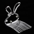 thumbnail image 4 of Peines de cabellero Cintas de Cabezas en Formas de Conejos Cristales Diamante Falso Accesorio de cabellero Plata Colcomx Peine del pelo de la forma del conejo, 4 of 8