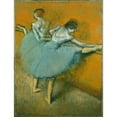 thumbnail image 2 of Edgar Degas 12x14 Black Ornate Wood Framed Double Matted Museum Art Print Titled: Dancers at the Barre, 2 of 5