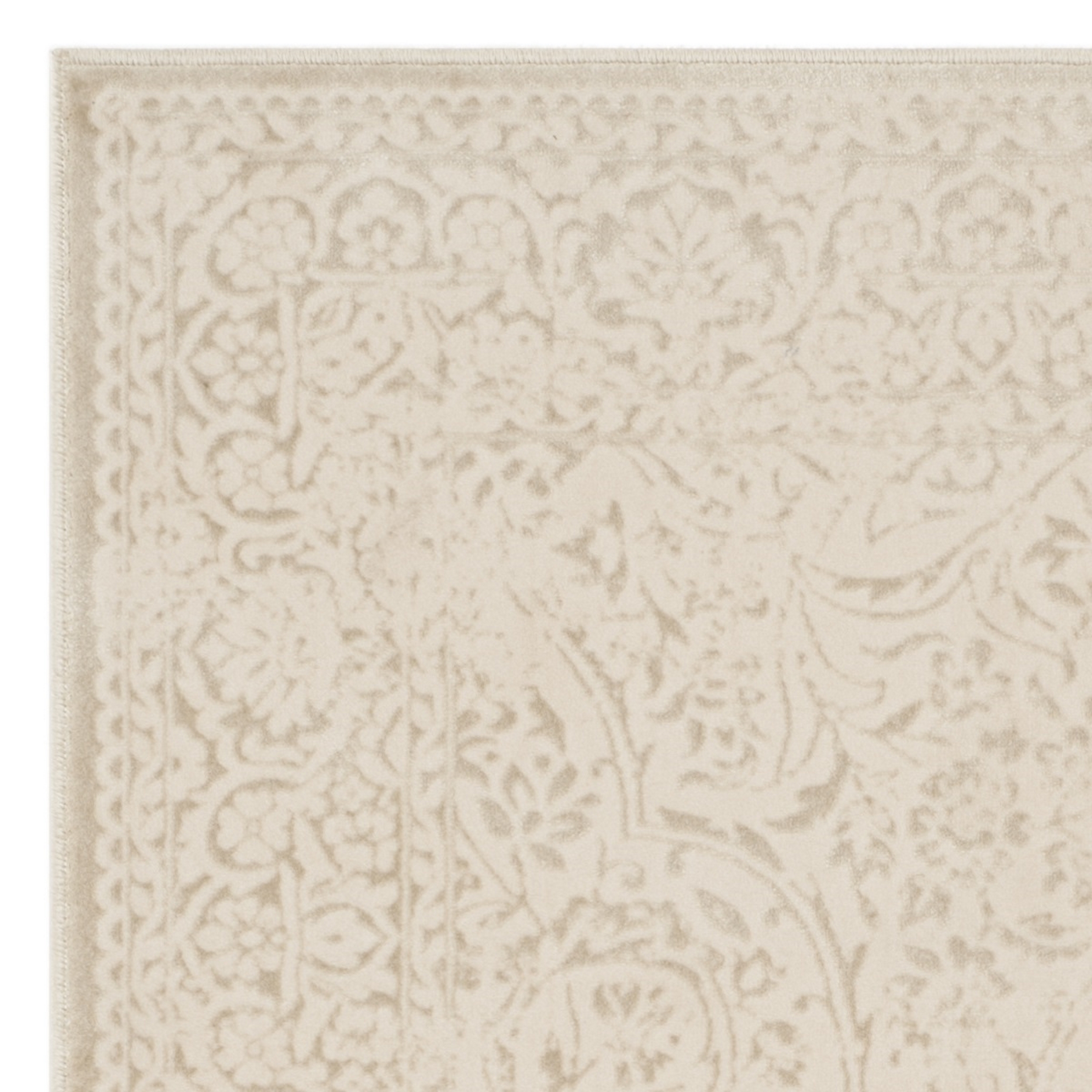 SAFAVIEH Noble Caelestinus Floral Bordered Area Rug, Beige/Ivory, 4' x 5'7"