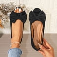 thumbnail image 2 of Women Casual Shoes Bow Decor Slip On Ballet Shoes Soft Sole Elegant Footwear For Work Travel And Daily Occasions ,Us Size:6, 2 of 9