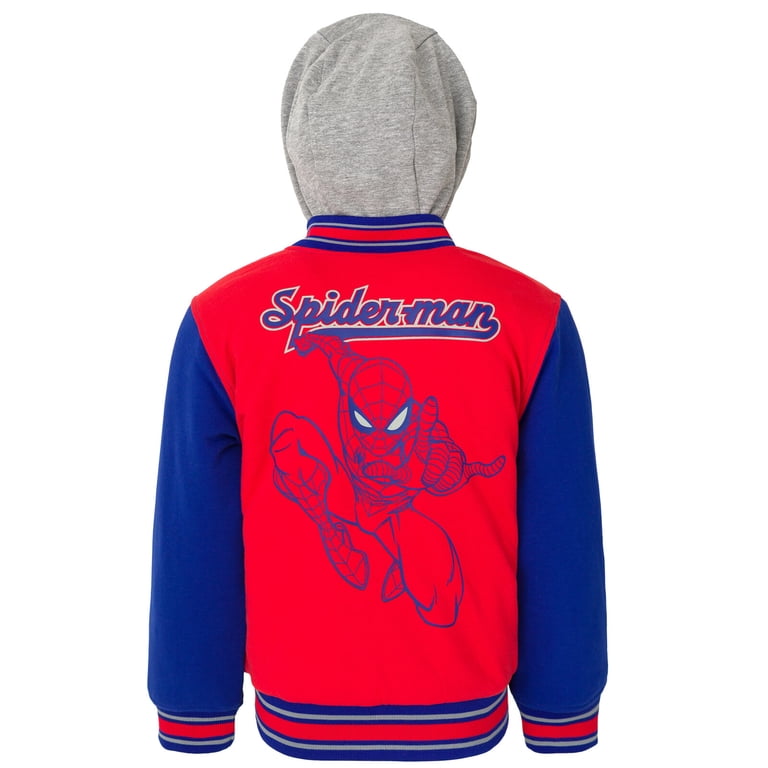 Marvel Spider-Man Boys' Varsity Hooded Bomber Jacket photo 6