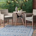 thumbnail image 1 of nuLOOM Tapis de Course Tribal d'Extérieur Kandace, 2' x 8', Bleu, 1 of 4