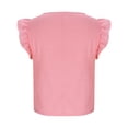 thumbnail image 5 of Short Sleeve Shirts for Women, Women's Gingham Print Blouse Top Square Neck Ruffle Short Sleeve Boho Casual Shirts, 5 of 7