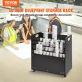thumbnail image 3 of STAWAY 50-Slot Mobile Blueprint Storage Cart - Durable MDF Organizer with Lockable Casters for Architects, Engineers & Designers - Easy Assembly, 3 of 9