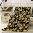 thumbnail image 2 of Spring Yellow Lemon Flannel Blanket for Bed, Green Leaves Botanical Country Retro Soft Cozy Warm Couch Throw Blanket, Lightweight Fluffy Plush Bedding Blankets for Sofa Decor All Season 31.5"x47", 2 of 7