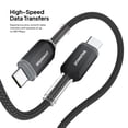 thumbnail image 5 of Powertek Frosty USB-C to USB-C Braided Cable, 6 ft, Black, 5 of 7