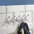 thumbnail image 4 of iDesign York Lyra Over-the-Door 5-Hook Rack, Chrome Silver, 4 of 5