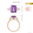 thumbnail image 4 of ANGARA Natural 4 Ct. Amethyst with Diamond Classic Ring in 14K Rose Gold for Women (Ring Size: 12), 4 of 9