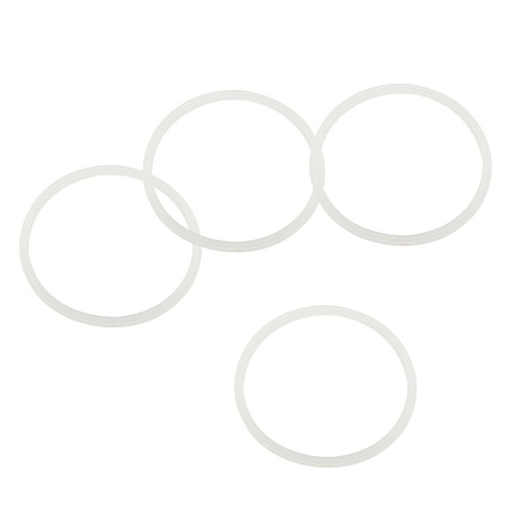 Uxcell 16oz or 20oz Replacement Rubber Lid Seals, 4 Pcs 2.4" Diameter O Shaped Resealable Lid Gaskets , White