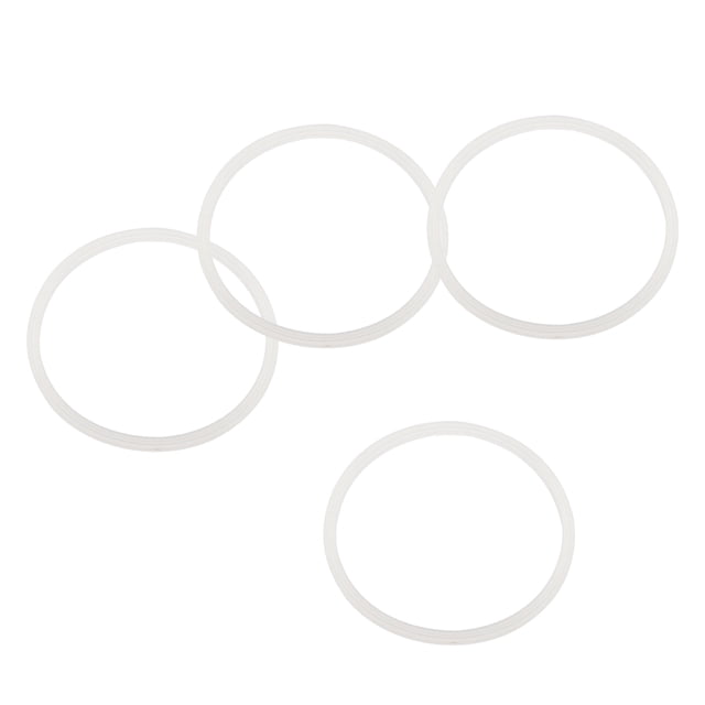 Sellos de tapa de goma de reemplazo Uxcell de 16oz o 20oz, 4 piezas de 2.4" de diámetro, juntas de tapa resellables en forma de O, blancas