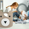 thumbnail image 5 of TACYKIBD Yellow Bear Laundry Basket, 14x14x14in, Cotton Rope, Foldable, Portable, Open, 15L, Storage and Organization in Living Room, Bedroom, Bathroom, Nursery Room, Playroom, Pet Toy Basket, 5 of 17