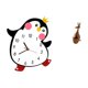 thumbnail image 5 of Reloj De Pared De Madera Con Forma De Pingüino De Dibujos Animados, Figura Decorativa De Animal, Funciona Con Pilas, Ideal Como Recuerdo De Fiesta O De Escritorio, Escultura Multifuncional, 5 of 8