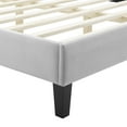 thumbnail image 4 of Modway Sienna Modern Performance Velvet Twin Platform Bed in Light Gray, 4 of 10